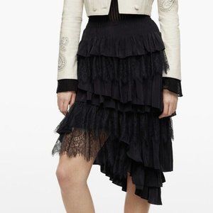 ZARA WOMAN NWT SS22 STUDIO ASYMMETRIC SKIRT LIMITED EDITION SIZE L 2531/…